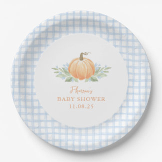Assiettes En Carton Plaques de Baby shower d'automne | Citrouille