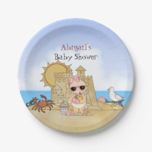 Assiettes En Carton Plaques de Baby showers de plage Cool personnalisé
