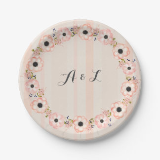 Assiettes En Carton Plaques de douche Monogramme personnalisables