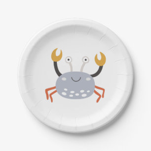Assiettes En Carton Plaques de fête Crabe