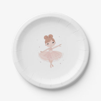 Assiettes En Carton Plaques de fête d'anniversaire de Ballerina