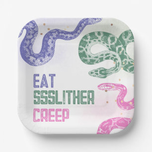 Assiettes En Carton Plaques de fête d'anniversaire de serpent