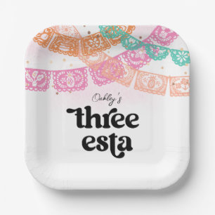 Assiettes En Carton Plaques de fête d'anniversaire de trois ans