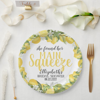 Assiettes En Carton Plaques de Fête des mariées de citrons de taille p