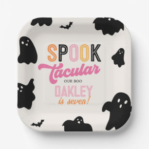 Assiettes En Carton Plaques de fête d'Halloween Girls Retro