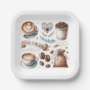 Assiettes En Carton Plaques de Fêtes des mariées jetables L'amour bras