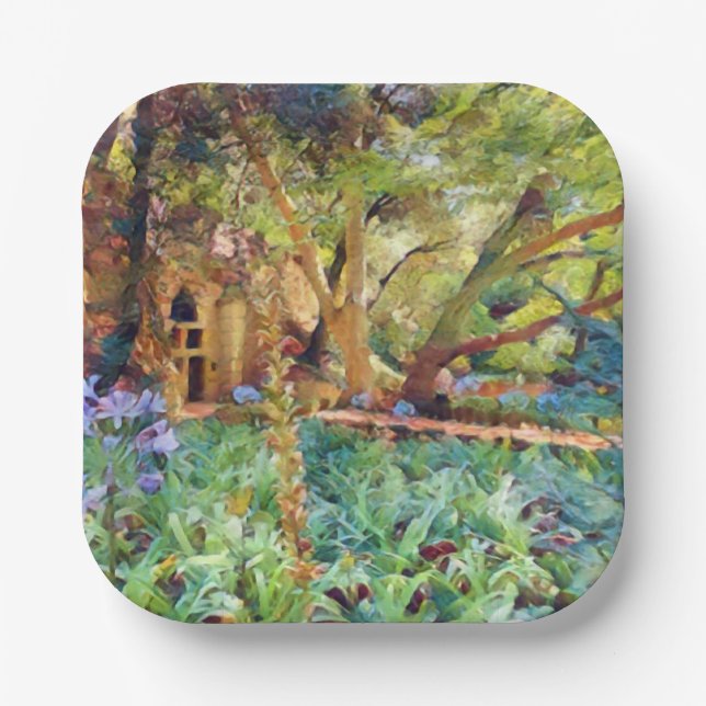 Assiettes En Carton Plaques de jardin secrètes (Recto)