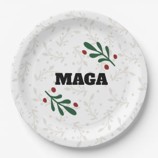 Assiettes En Carton Plaques de la fête Trump ronde de Noël MAGA