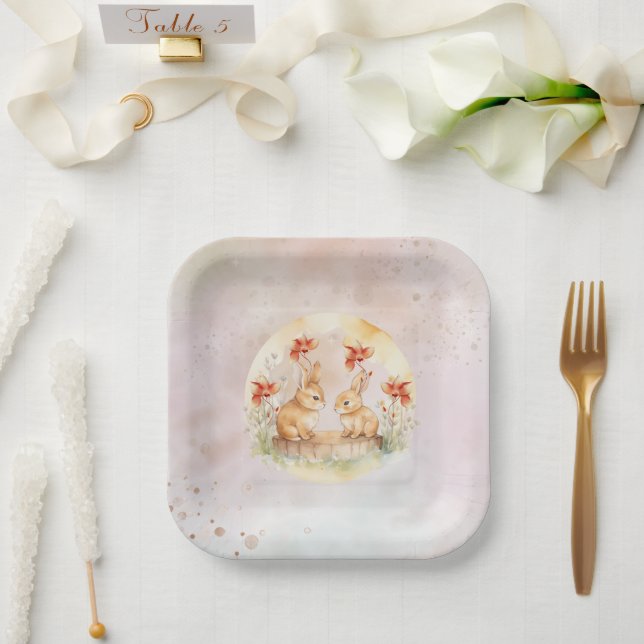 Assiettes En Carton Plaques de papier (Mariage)