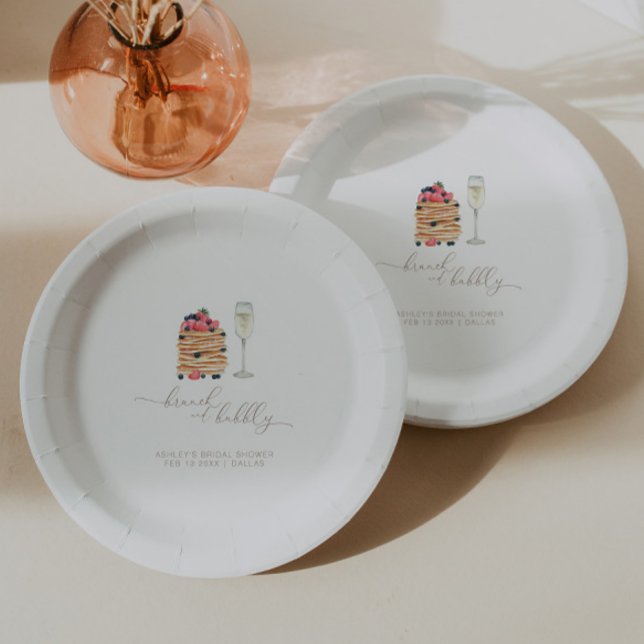 Assiettes En Carton Plaques de papier à brunch et à bulles (Créateur téléchargé)