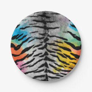 Assiettes En Carton Plaques de papier à imprimer Psychedelic Night Tig