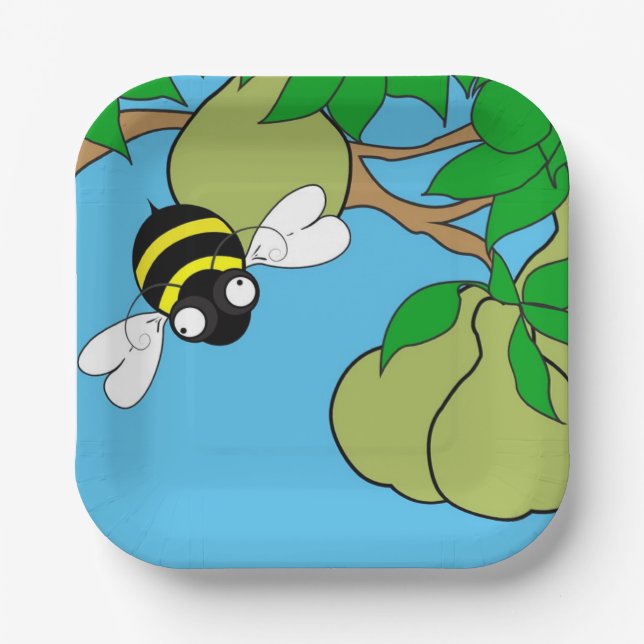 Assiettes En Carton Plaques de papier à poires (Recto)