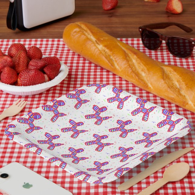 Assiettes En Carton Plaques de papier amusant de la partie de chien de (Pique-nique)