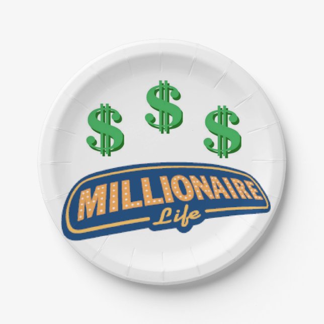 Assiettes En Carton Plaques de papier argent (Devant)