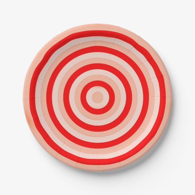 Assiettes En Carton Plaques de papier avec cercles concentrés Concepti (Devant)