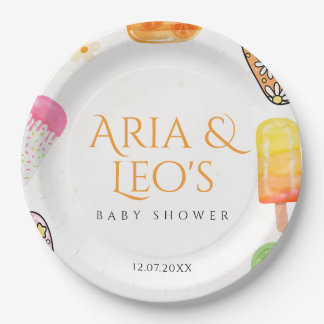 Assiettes En Carton Plaques de papier Baby shower à grains