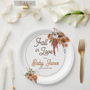 Assiettes En Carton Plaques de papier Baby shower Boho Automne
