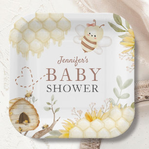 Assiettes En Carton Plaques de papier Baby shower Bumble Bee