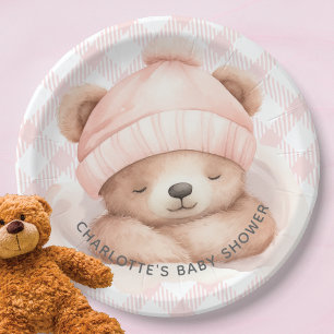 Assiettes En Carton Plaques de papier Baby shower de l'ours