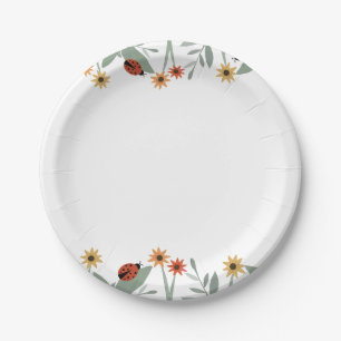 Assiettes En Carton Plaques de papier Baby shower Log Bug