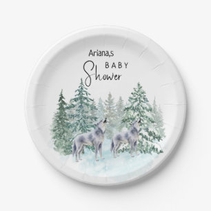 Assiettes En Carton Plaques de papier Baby shower pour animaux foresti