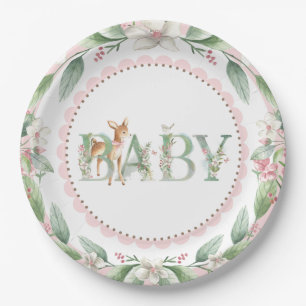 Assiettes En Carton Plaques de papier Baby shower pour cerfs de bois