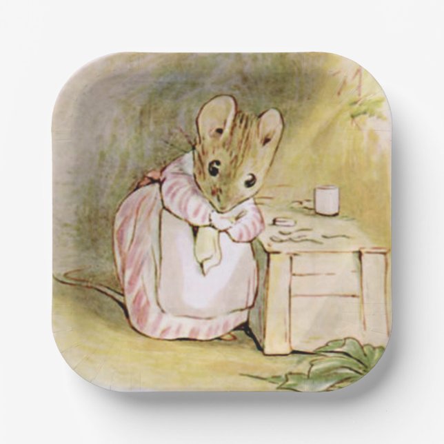 Assiettes En Carton Plaques de papier Beatrix Potter Lady (Recto)