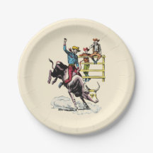 Plaques de papier Bull Rider (choix de couleurs)