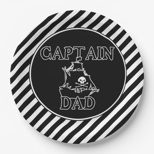 Assiettes En Carton Plaques de papier Capitaine Papa (Devant)