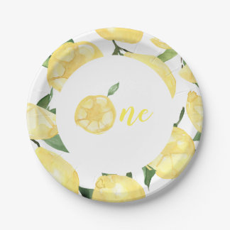 Assiettes En Carton Plaques de papier citron Lemonade Premier annivers