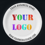 Assiettes En Carton Plaques de papier commercial promotionnelles perso<br><div class="desc">Couleurs et Polices personnalisées - Concevez vos propres Plaques personnalisées - Exemple avec votre entreprise Logo ou Photo et Nom Site Web ou Texte personnalisé Entreprise promotionnelle ou Mariage moderne - Plaques papier / Fournitures Cadeau - Ajouter votre logo / Image - Photo ou QR Code / et Texte /...</div>