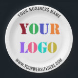 Assiettes En Carton Plaques de papier commercial promotionnelles perso<br><div class="desc">Couleurs et Polices personnalisées - Concevez vos propres Plaques personnalisées - Exemple avec votre entreprise Logo ou Photo et Nom Site Web ou Texte personnalisé Entreprise promotionnelle ou Mariage moderne - Plaques papier / Fournitures Cadeau - Ajouter votre logo / Image - Photo ou QR Code / et Texte /...</div>