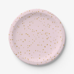 Assiettes En Carton Plaques de papier Confetti Parties scintillant ros
