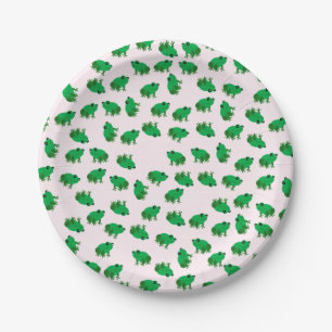 Assiettes En Carton Plaques de papier Cute Frogs