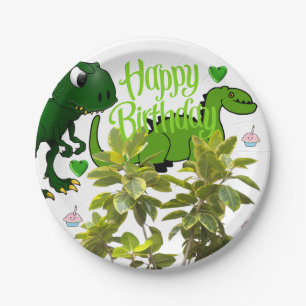 Assiettes En Carton Plaques de papier d'anniversaire, Dinosaur