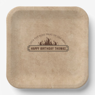 Assiettes En Carton Plaques de papier d'anniversaire personnalisées BB