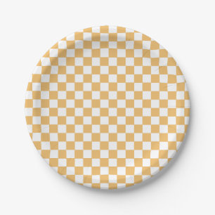 Assiettes En Carton Plaques de papier d'anniversaire Retro Jaune