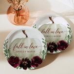 Assiettes En Carton Plaques de papier d'automne Citrouille de Bourgogn<br><div class="desc">Ces plaques en papier sont parfaites pour tous les événements ! Modifiez facilement les noms !</div>