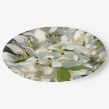 Plaques de papier de 9 po en fleurs mariages