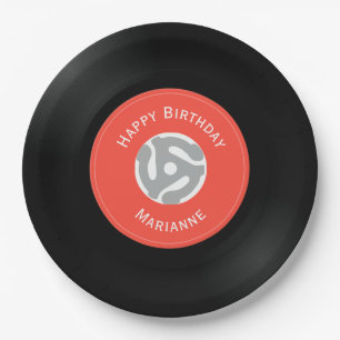 Assiettes En Carton Plaques de papier de conception Vinyl Records