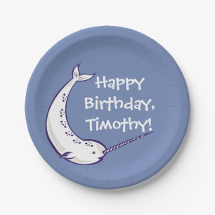 Assiettes En Carton Plaques de papier de fête d'anniversaire personna