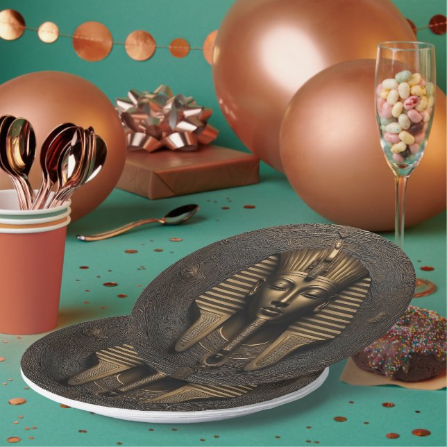Assiettes En Carton Plaques de papier de fête de Pharaon - Luxe et mys (Multi)