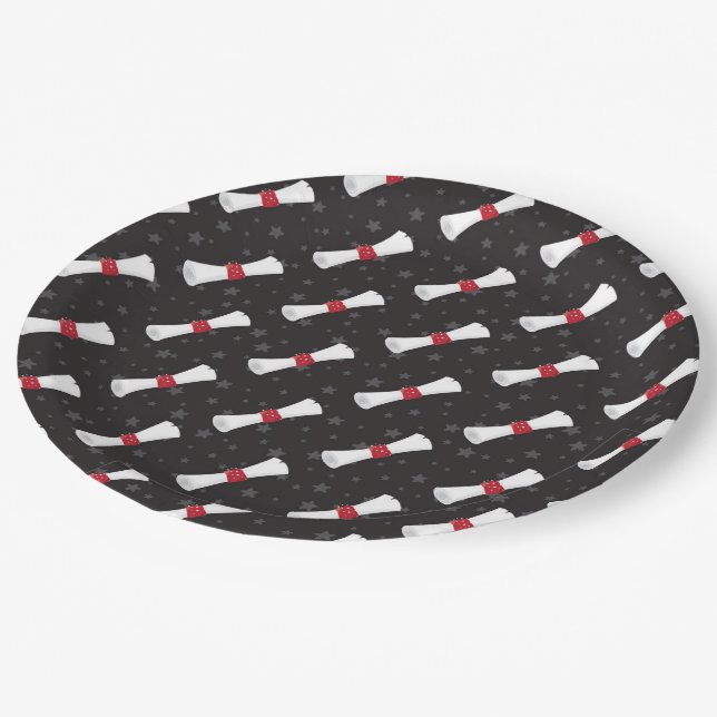 Assiettes En Carton Plaques de papier de fin d'études 9" (Angle)