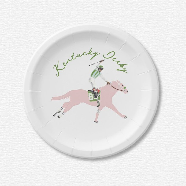 Assiettes En Carton Plaques de papier de jockey Kentucky Derby (Créateur téléchargé)