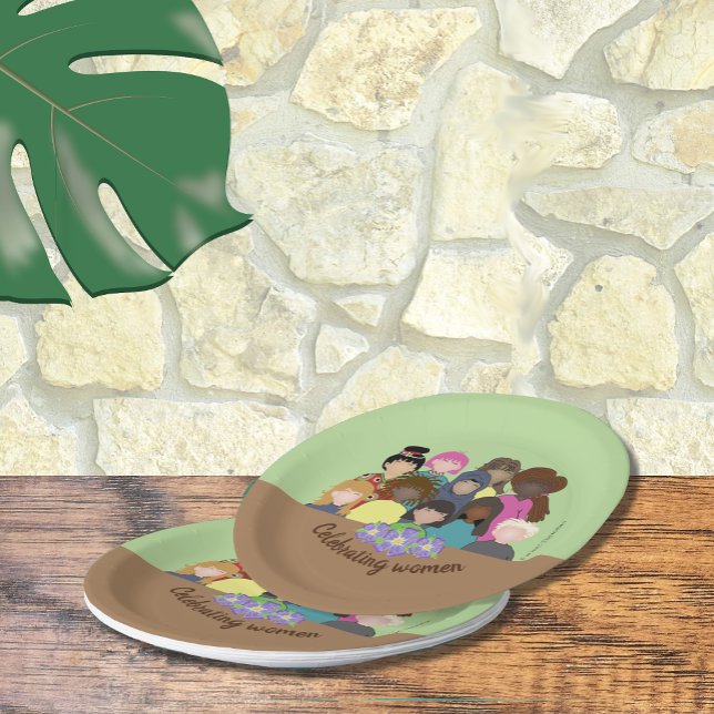 Assiettes En Carton Plaques de papier de jour internationales pour fem (Créateur téléchargé)