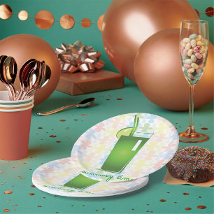 Assiettes En Carton Plaques de papier de jus de citron vert