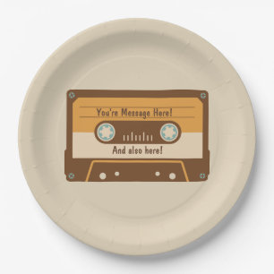 Assiettes En Carton Plaques de papier de la cassette de message person