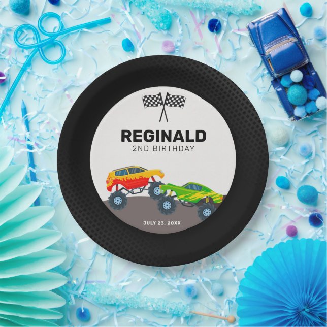 Assiettes En Carton Plaques de papier de la fête d'anniversaire du cam (Fête)