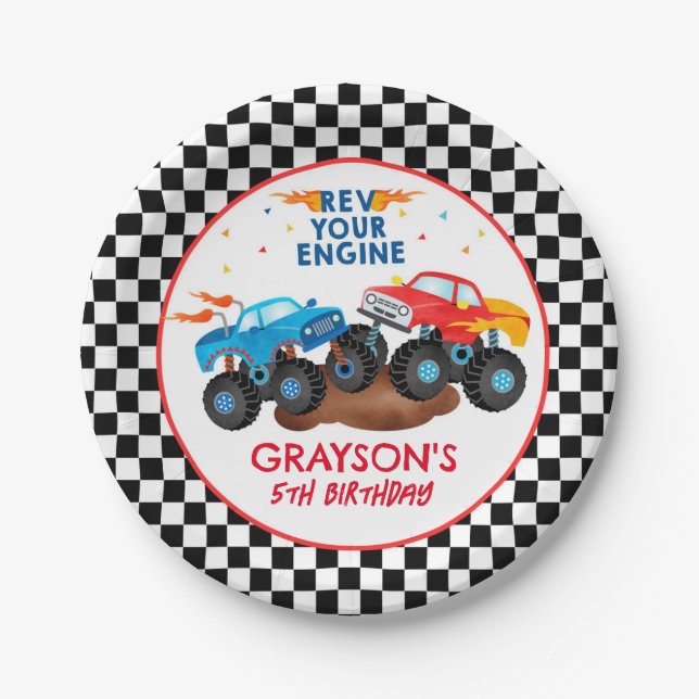 Assiettes En Carton Plaques de papier de la fête d'anniversaire du cam (Devant)