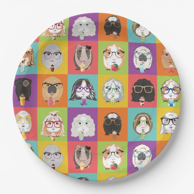 Assiettes En Carton Plaques de papier de la feuille de porc de Guinée (Devant)